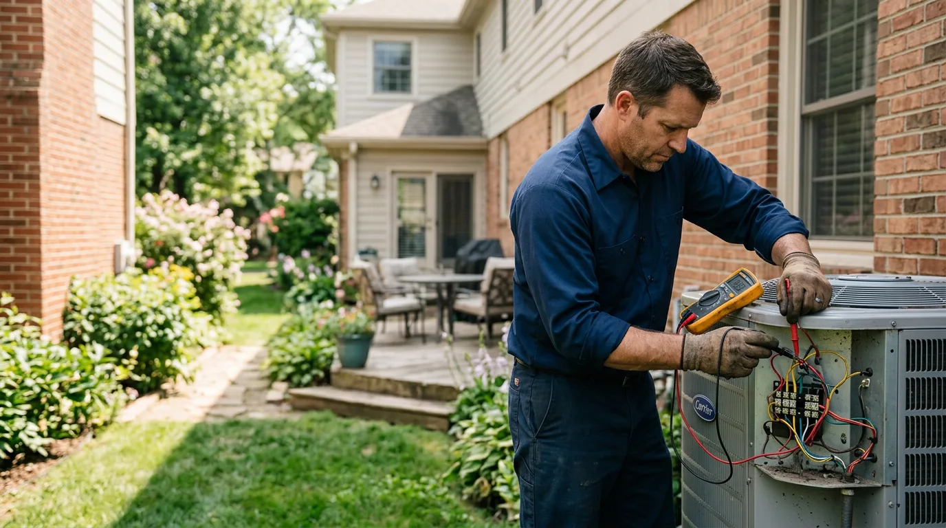 HVAC technician working near Barton, MD